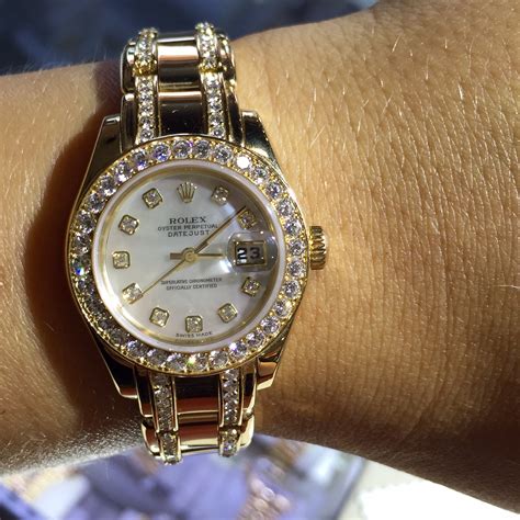 rolex ladies watch diamonds|ladies diamond rolex watch sale.